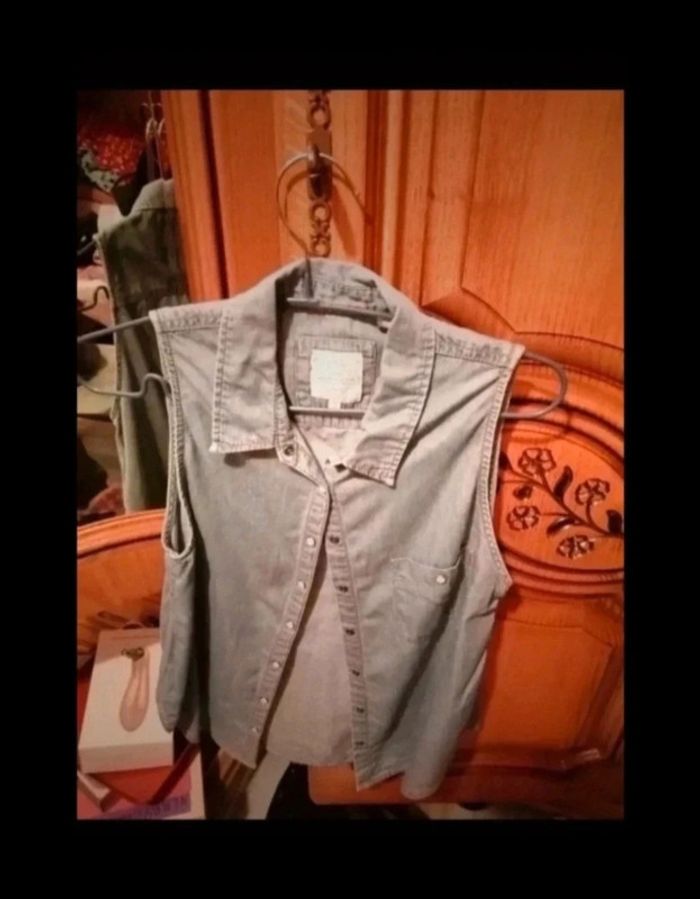 Chemise en jean sans manche