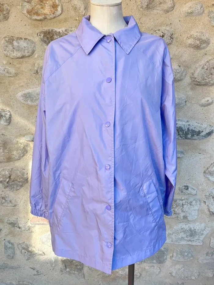 ASOS design - Veste imperméable kway à chevrons Lila lavande violet