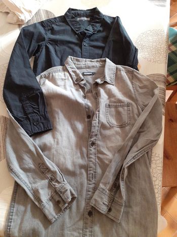 Lot 2 chemises manches longues + cravate