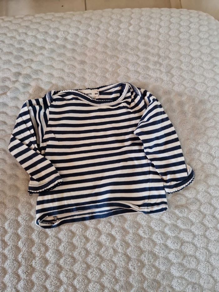 Lot t shirt manche longue bébé 6 mois - photo numéro 6