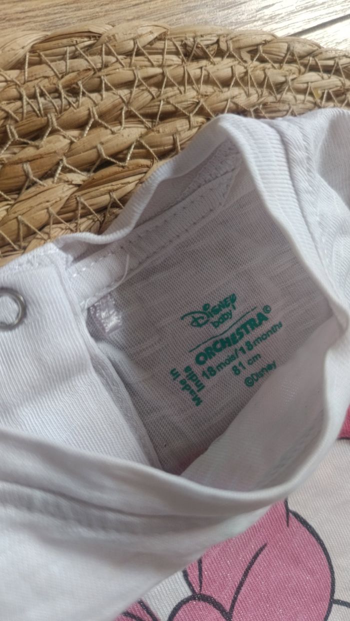 T-shirt manches longues Minnie blanc 18 mois disney - photo numéro 5