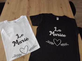 Tee-shirt le marié  la marié 