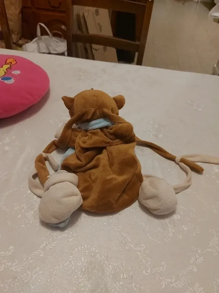 Peluche marmotte sac à dos - photo numéro 3