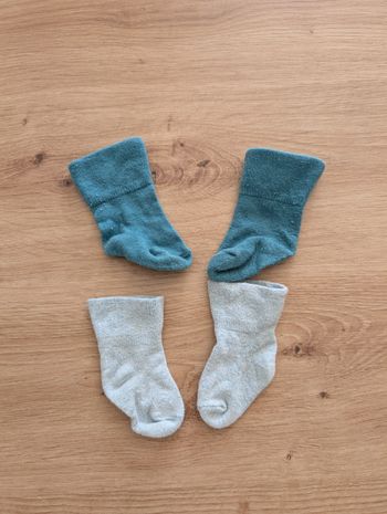 2 paires de chaussettes vertes, naissance