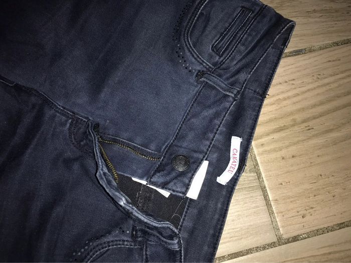 Pantalon bleu gris camaïeu 40 - photo numéro 7