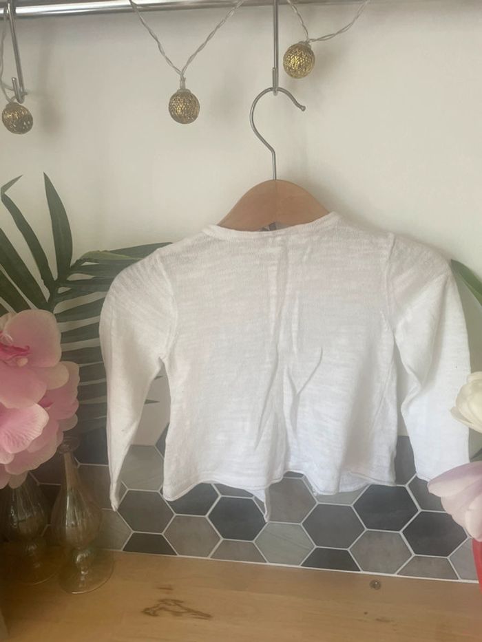 Gilet blanc très fin Orchestra 6 mois - photo numéro 5