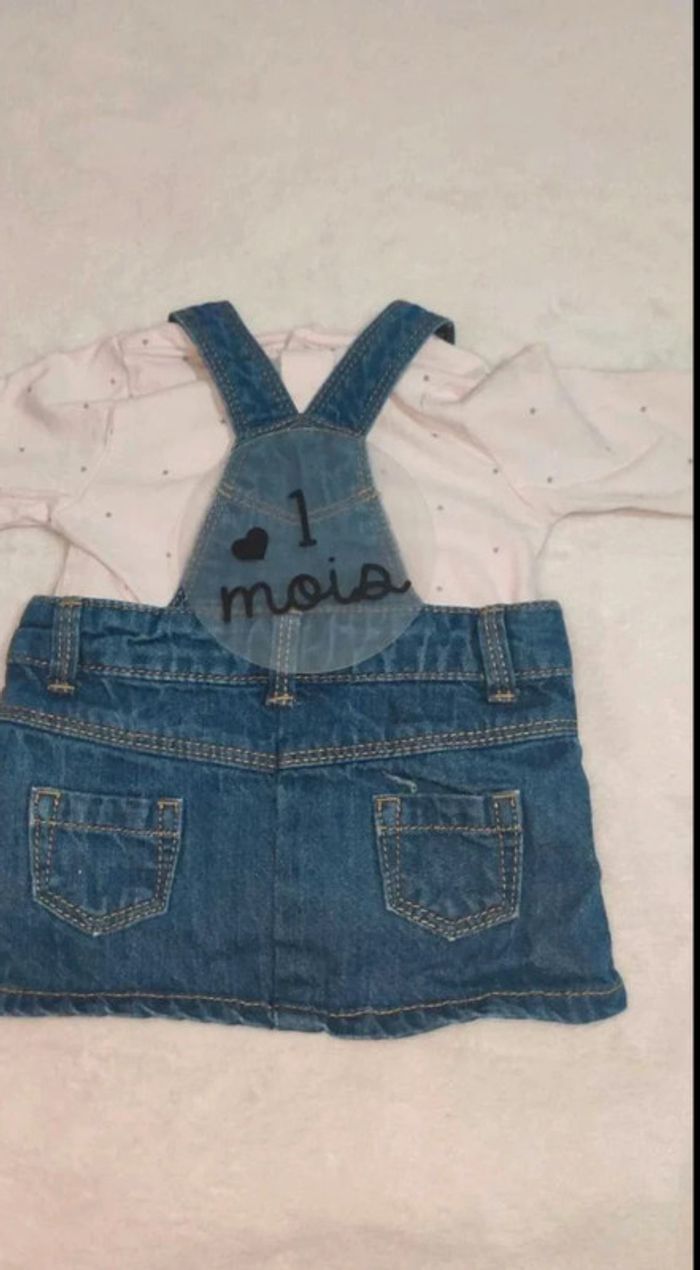 Robe jeans +  haut  1 mois - photo numéro 4