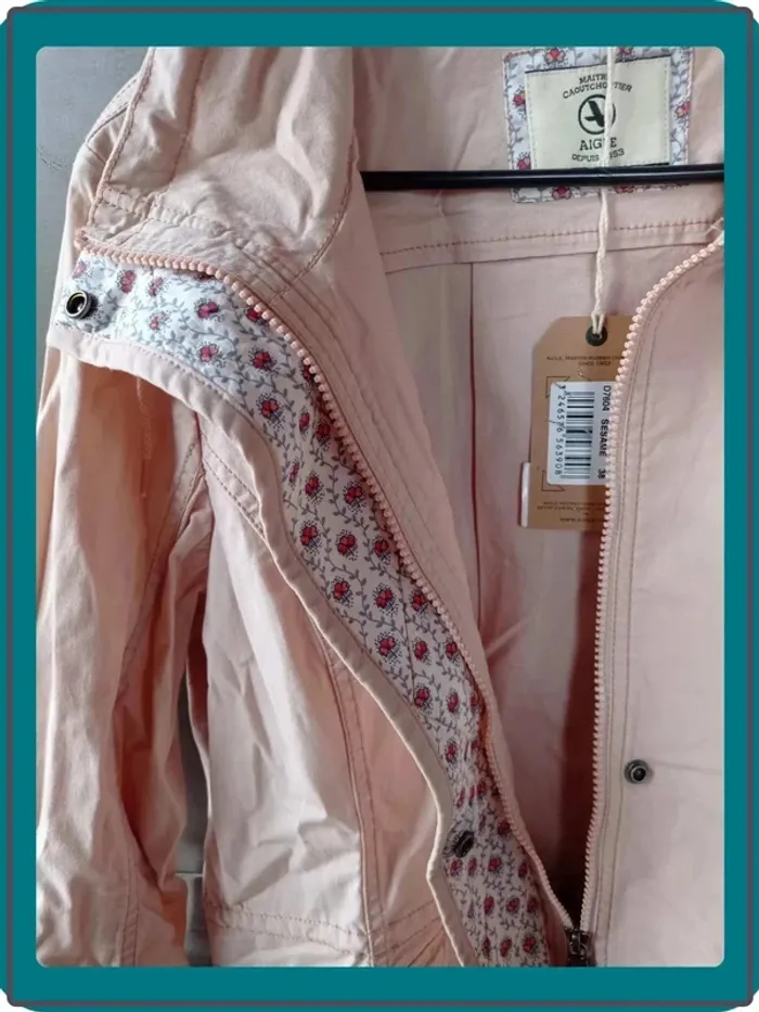 Veste femme Azzura rose poudré neuve Aigle taille 38 - photo numéro 4