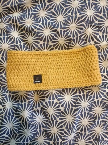 Bandeau hiver pour cheveux jaune