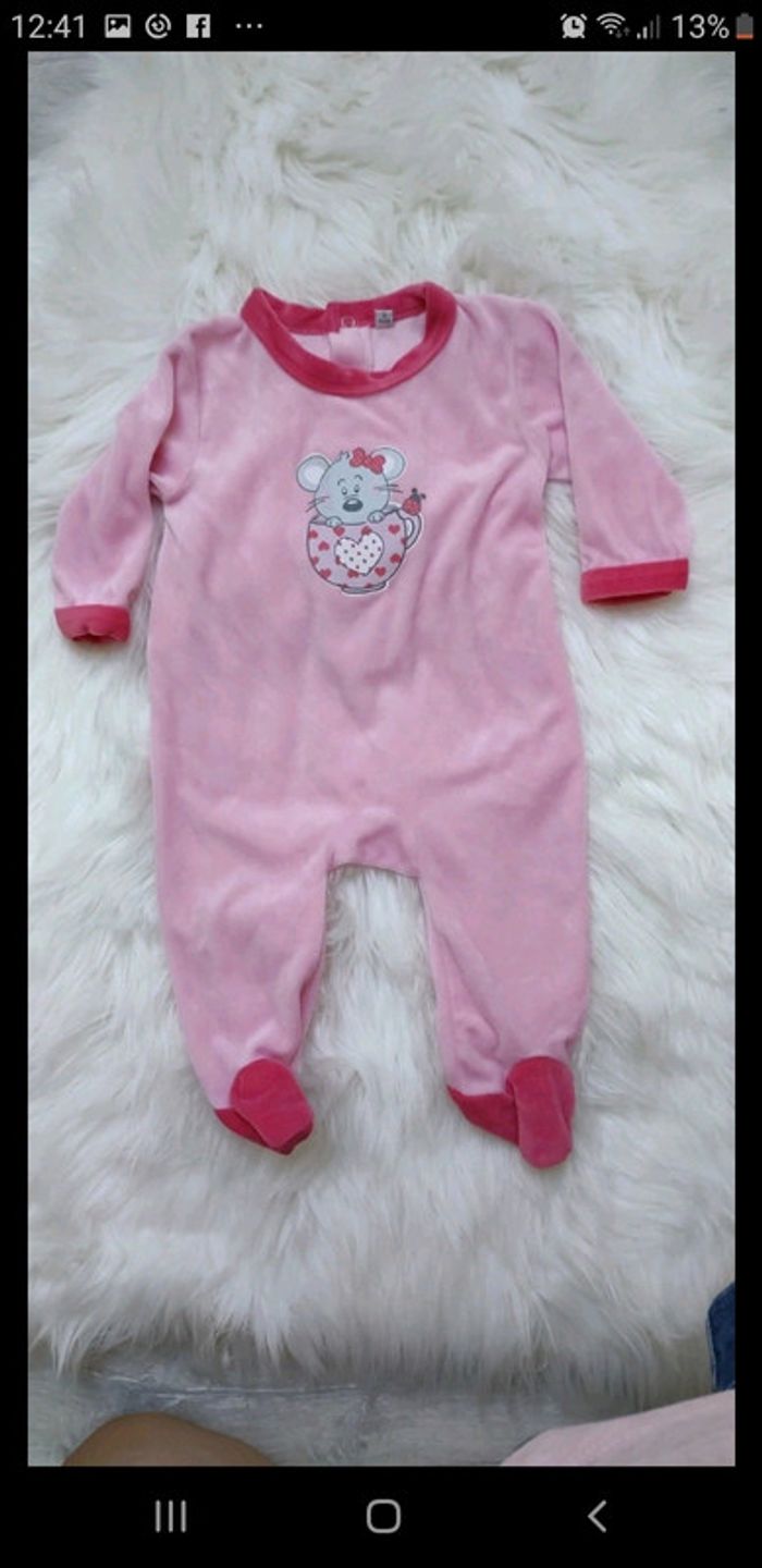 Pyjama velours 3 mois neuf