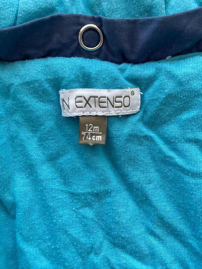 Manteau / doudoune / veste chaude sans manches avec capuche amovible - 12 mois - In extenso - TBE - photo numéro 3