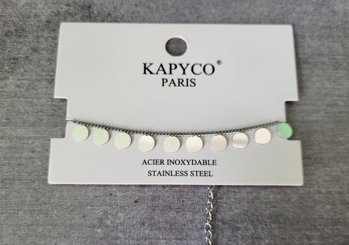 Bracelet en acier inoxydable couleur argent, neuf