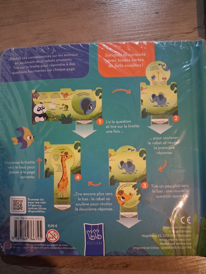 Livre a tirette double surprise les animaux - photo numéro 2