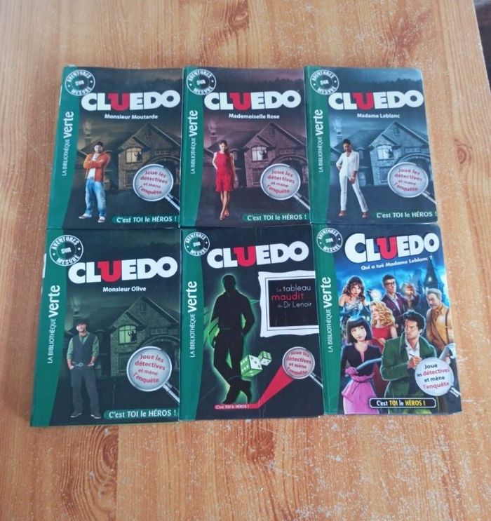 Lot de 6 livres Cluedo 10/12 ans