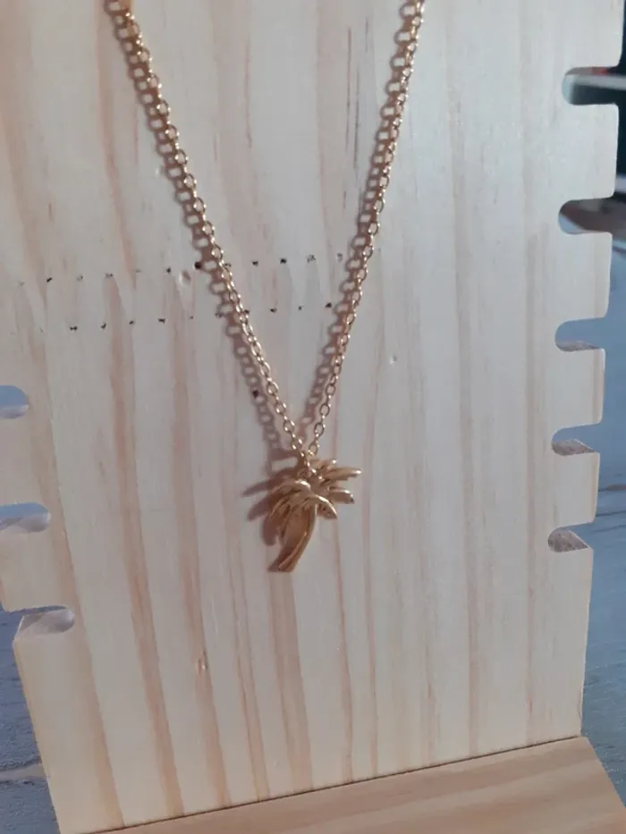 Collier doré palmier - photo numéro 2