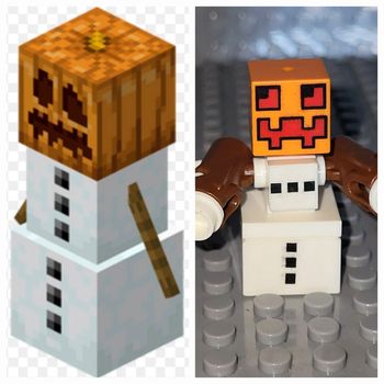 Minifigure / Figurine 🎮 Jeu Vidéo  - Minecraft 🌨 Le Golem de Neige