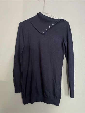 Haut Pull Bleu Col Boutonné H&M TS