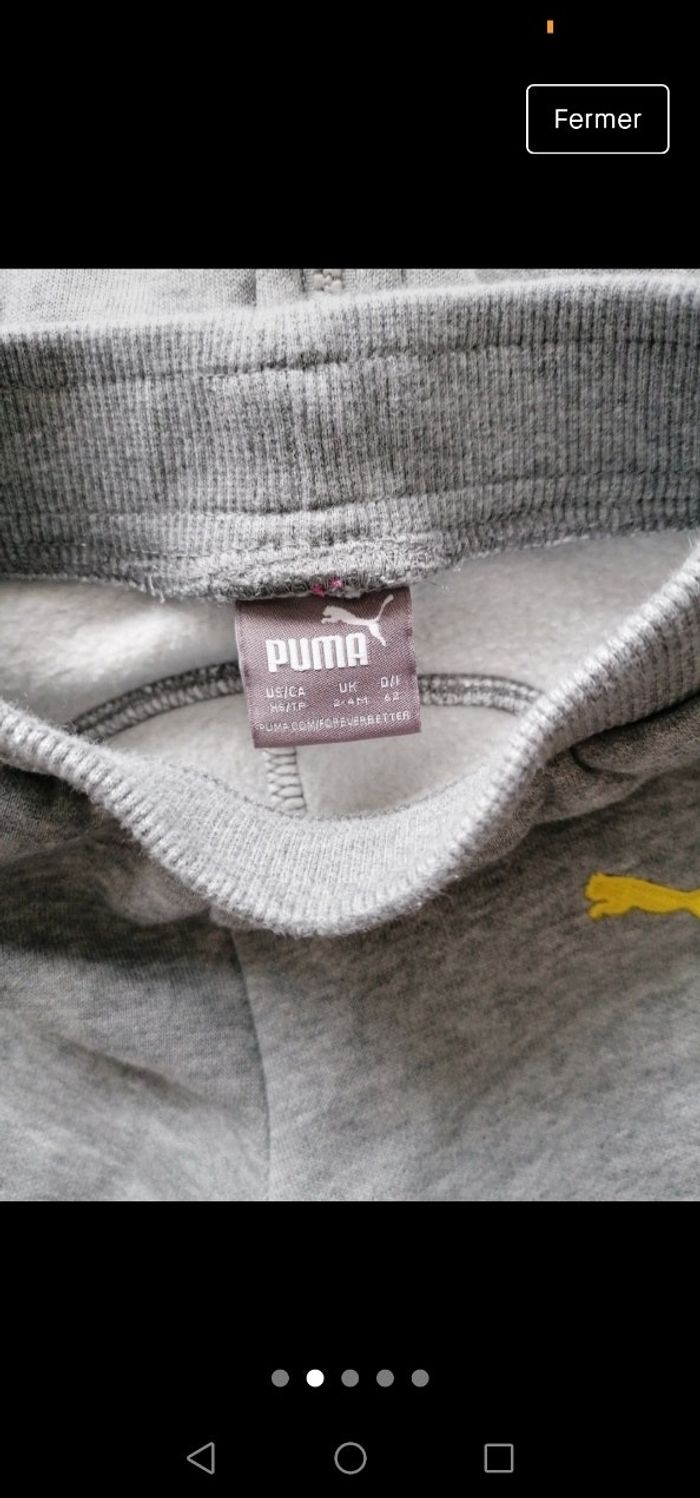 Survêtement jogging puma garçon 2/4 mois - photo numéro 5