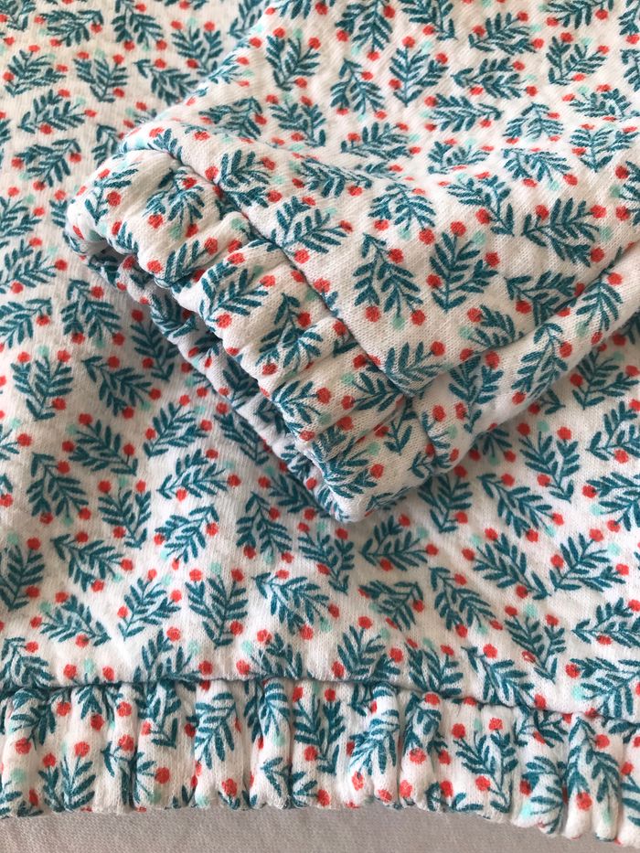 Veste maille quittée imprimée feuillage - photo numéro 4