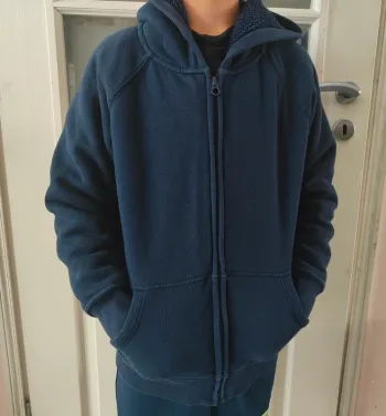 Gilet fourré à capuche Gap bleu 8-10 ans