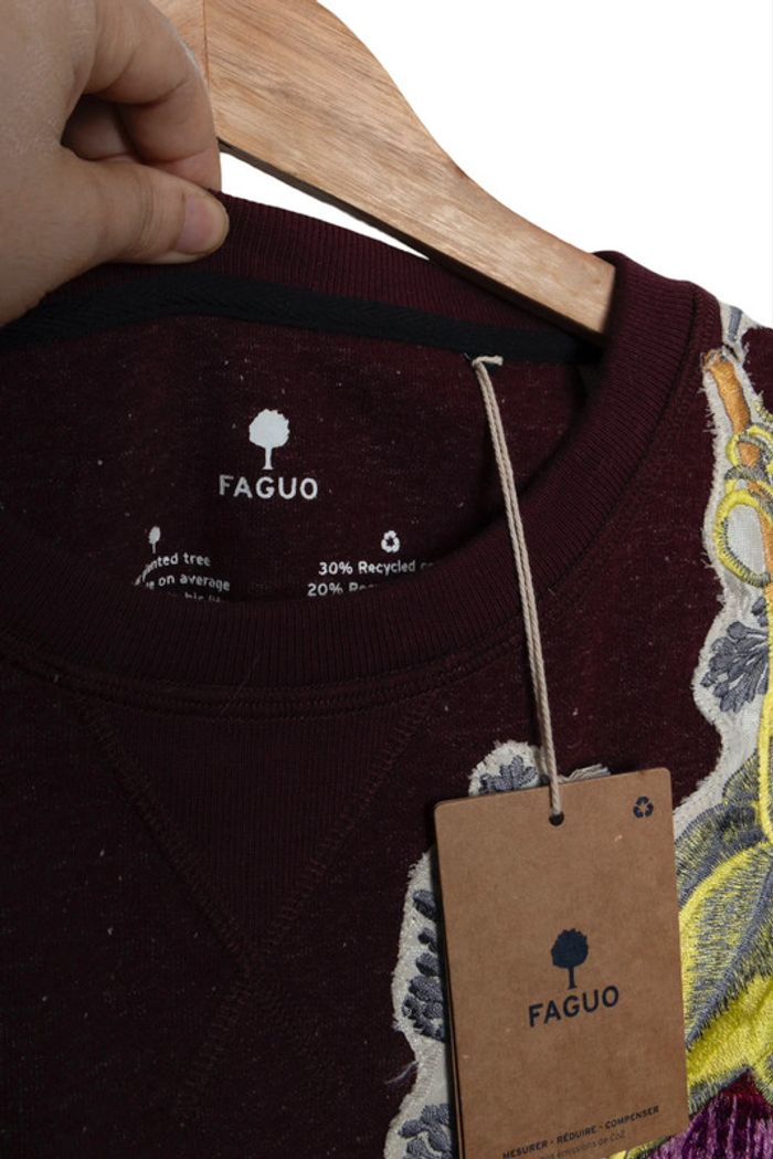 Sweat Faguo Bordeaux – Neuf avec Étiquette – Taille M - photo numéro 5