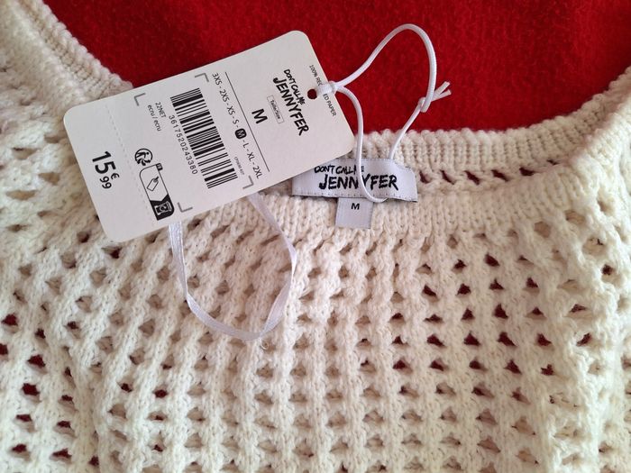 NEUF ! CARDIGAN COURT ECRU - TAILLE M - JENNYFER - photo numéro 2