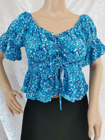 Top bleu - blanc. Taille 40. Fb Sister