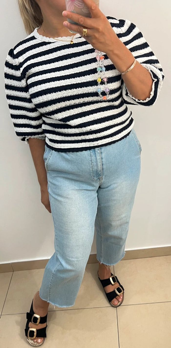Petit Pull À Rayures Maje Taille 36-38 - photo numéro 4