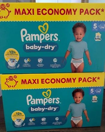 2 cartons pampers taille 5
