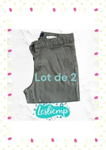 Lot de 2 chino kaki 14 and