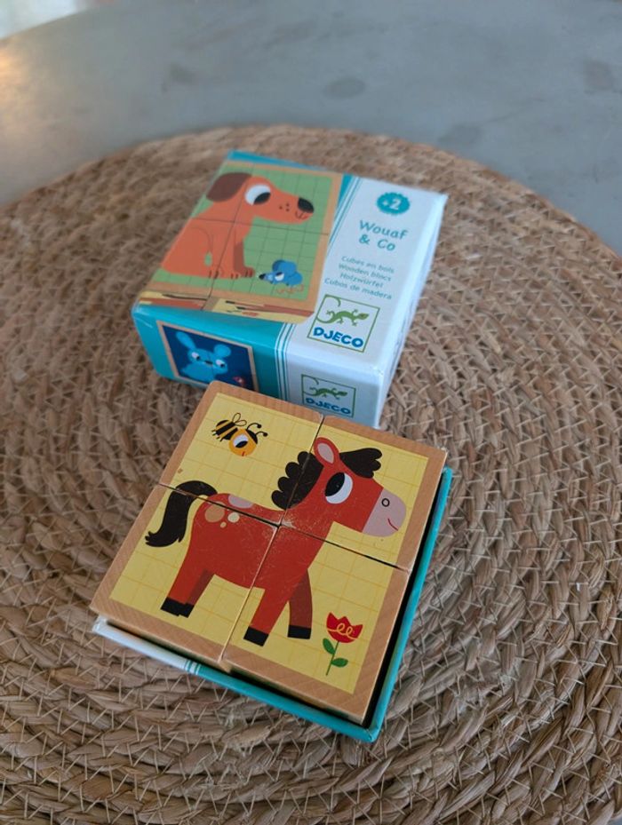 Cubes en bois puzzle Djeco - photo numéro 2