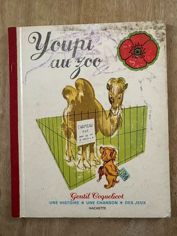 Gentil Coquelicot Hachette - Livre ancien cartonné Youpi au Zoo album Pierre Probst Caroline