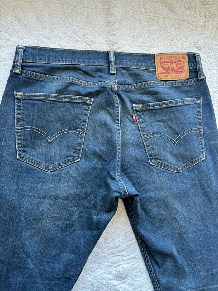 Jean Levi’s homme 502 slim Taper fuselé W33 L30 (42‑44 FR / L) Bleu foncé délavé État très bon - photo numéro 14