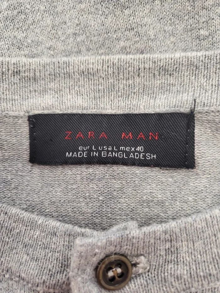Zara Man pull gris manches longues * taille L * - photo numéro 4