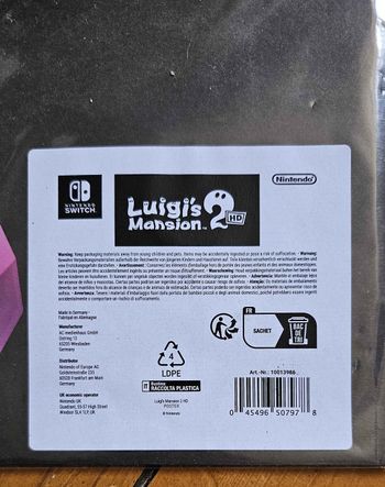 Affiche officiel Nintendo - Luigi's Mansion 2 HD - Neuf sous blister