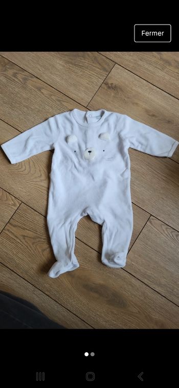 Pyjama blanc kiabi 6 mois