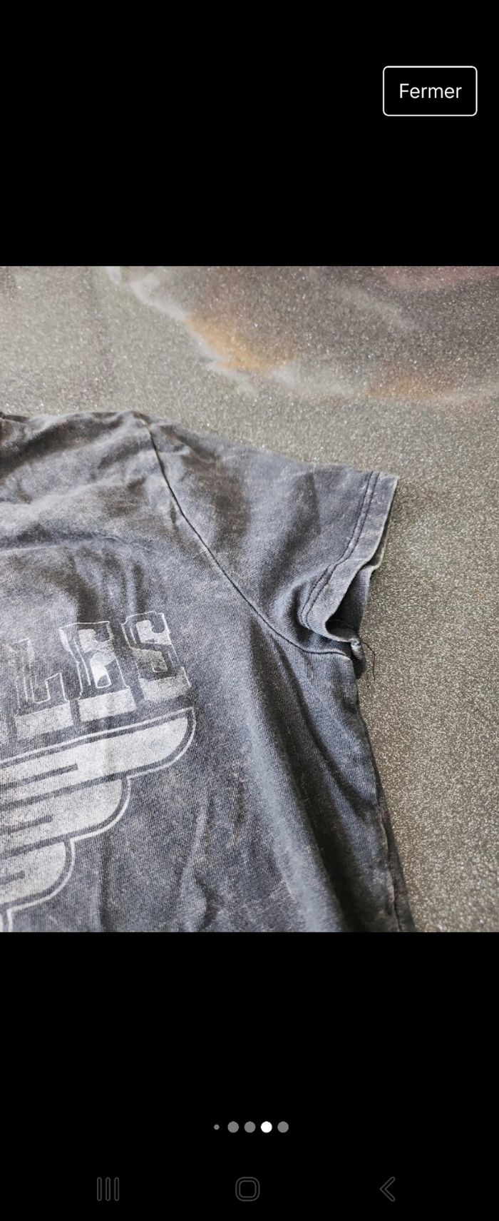 T shirt Hollister gris délavé - photo numéro 5