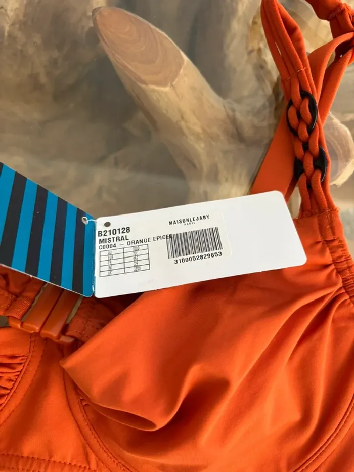 Haut de maillot de bain Maison Lejaby mistral orange épicé - photo numéro 6