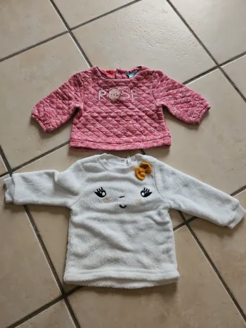 Lot de 2 pulls hiver bebe fille