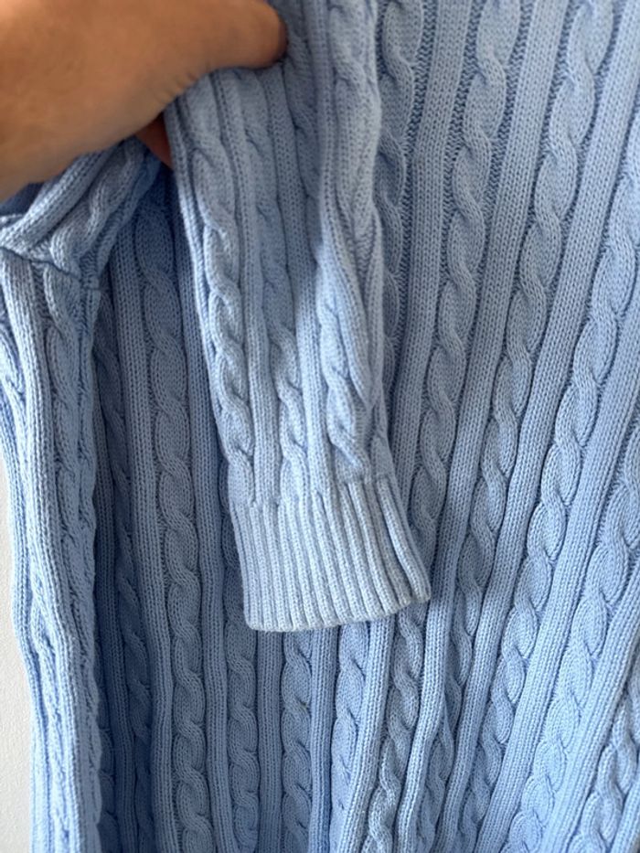 Pull torsadé L.L. Bean bleu clair – Taille XL – Très bon état - photo numéro 3