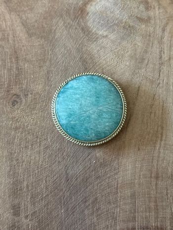 Gros cabochon amazonite rond