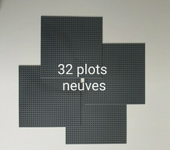 Plaques pour lego 32 plots gris construction enfant jeu