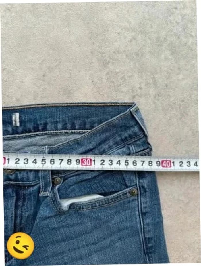 Jeans Levi's W28 FR38 coupe droite bleu Femme Women pan330b - photo numéro 3