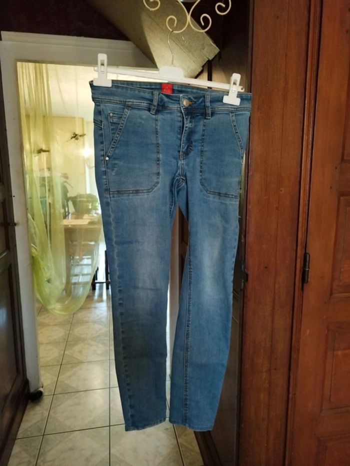 Jeans bleu clair skinny droit y2k vintage S/36