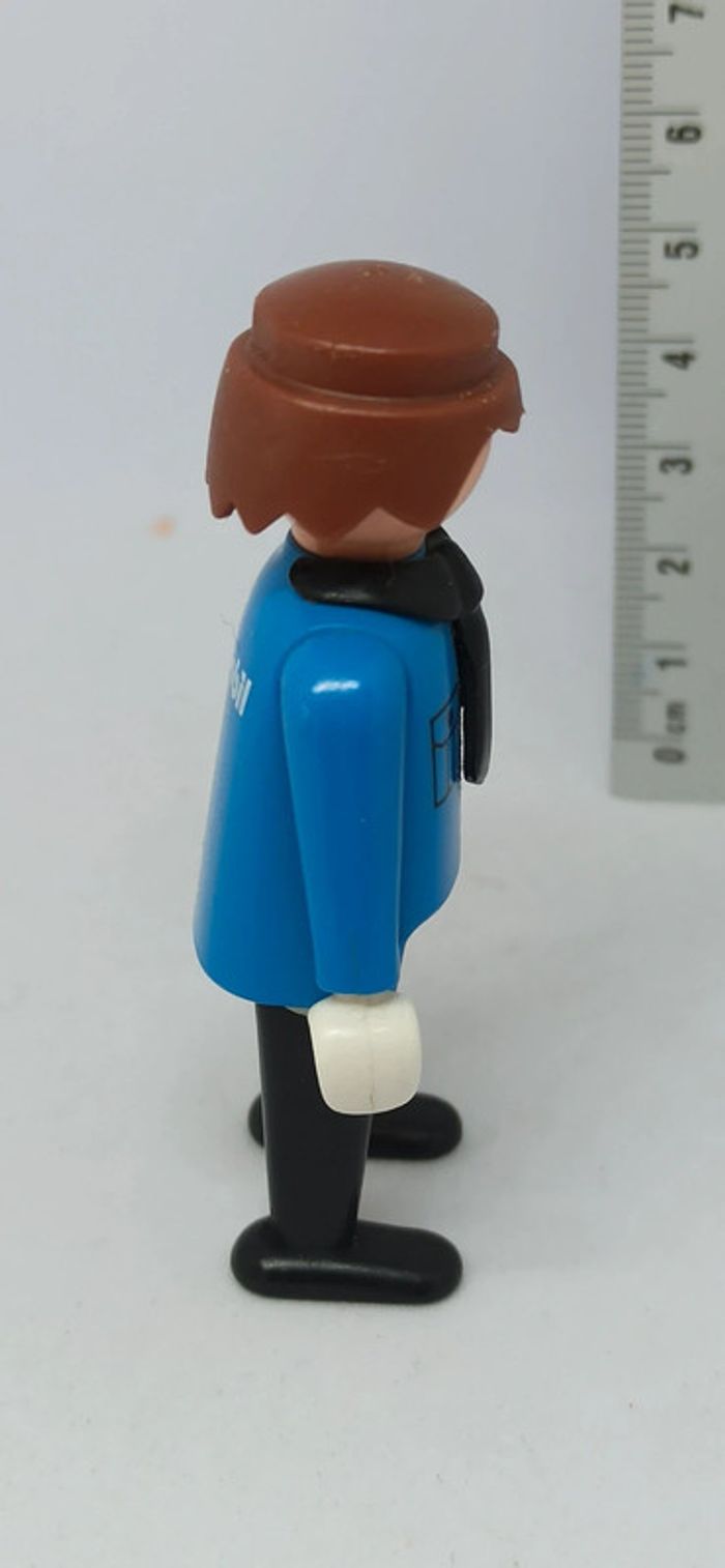 Homme policier vintage avec cravate noir playmobil - photo numéro 3