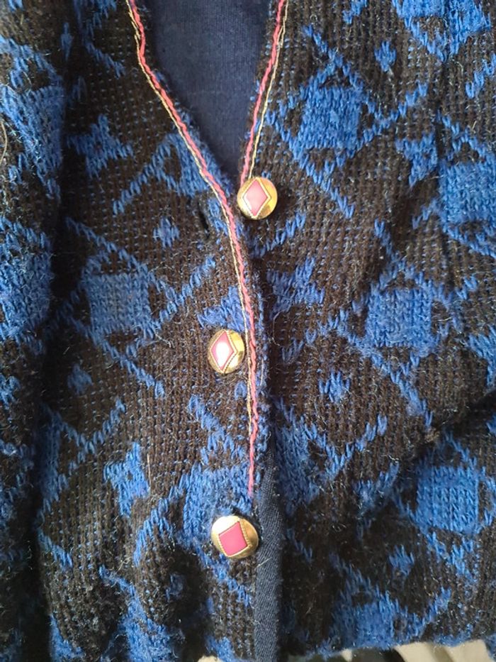 Pull gilet laine vintage - photo numéro 7