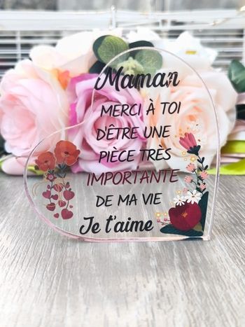 Plaque cœur " Maman "