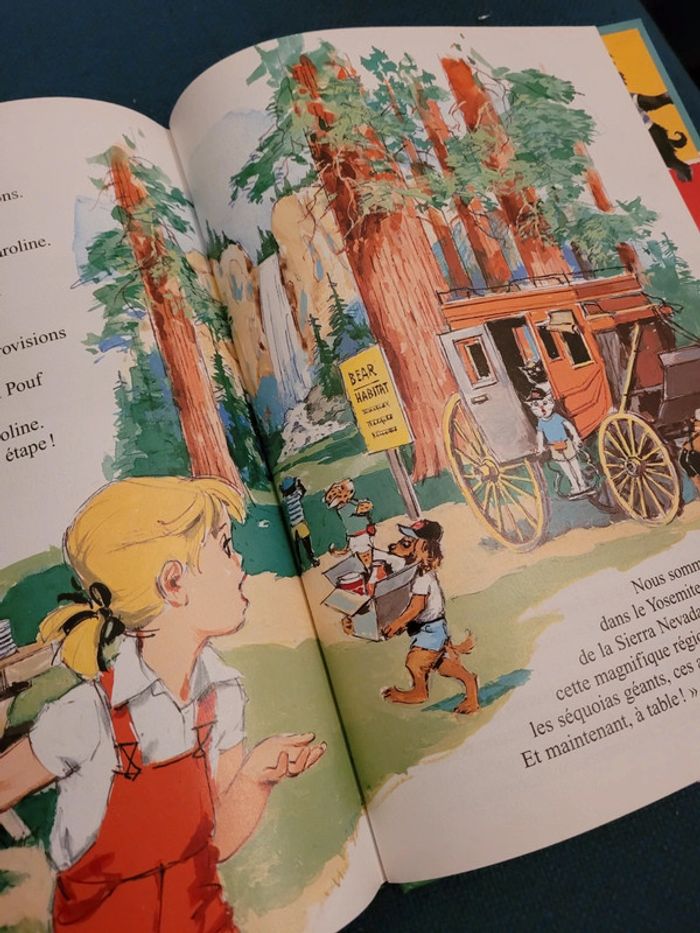 Caroline en Amérique USA Grand Canyon livre album rare multicolore Pierre Probst ours - photo numéro 9