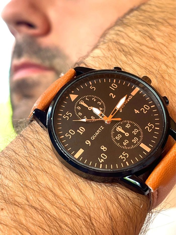 Sublime montre quartz marron neuve - photo numéro 3
