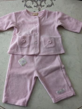 Magnifique ensemble polaire Rose poudré. Taille 6 mois